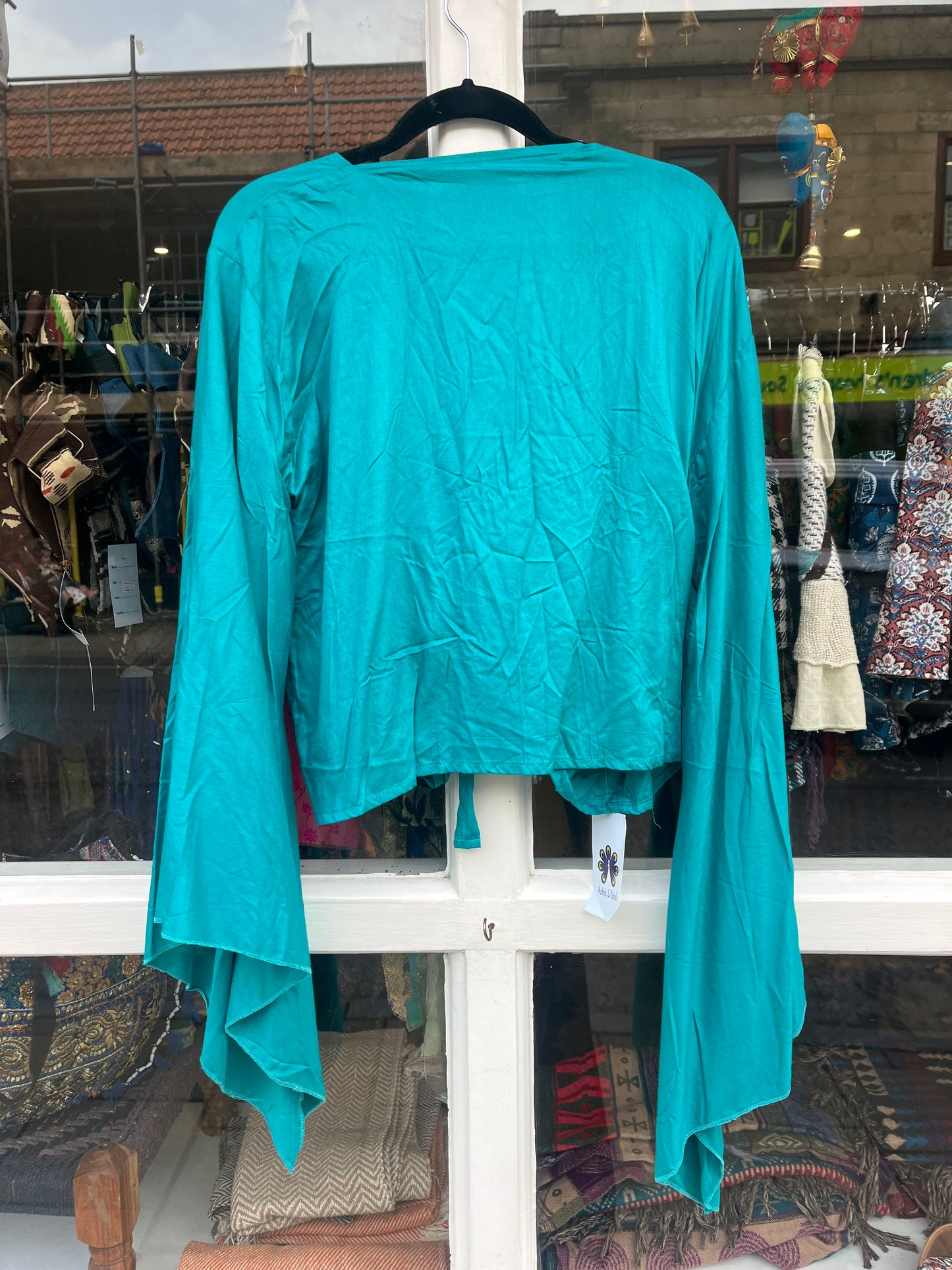 Turquoise Lightweight Cotton Tie Top