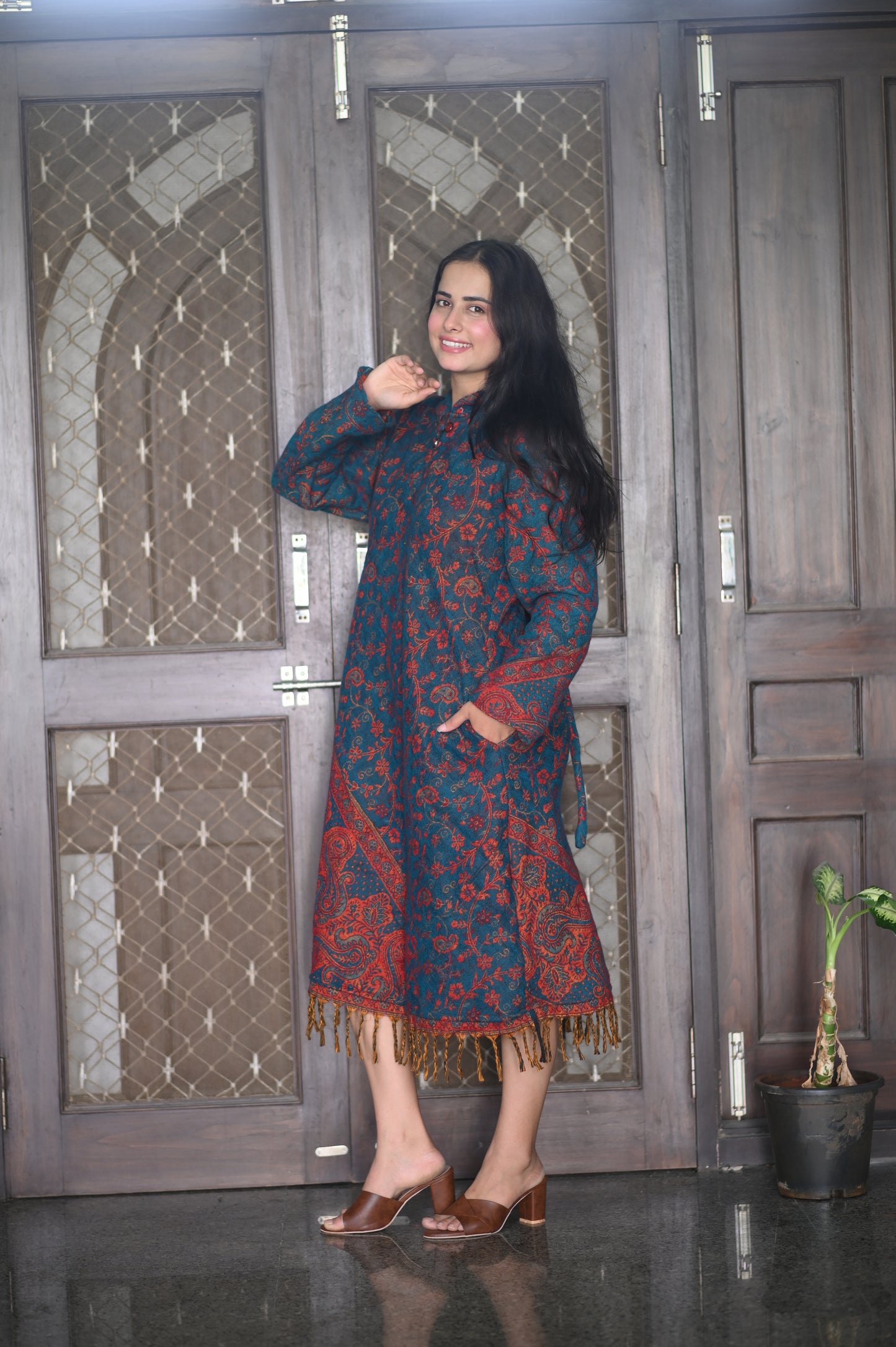 Vintage-Inspired Winter Dress