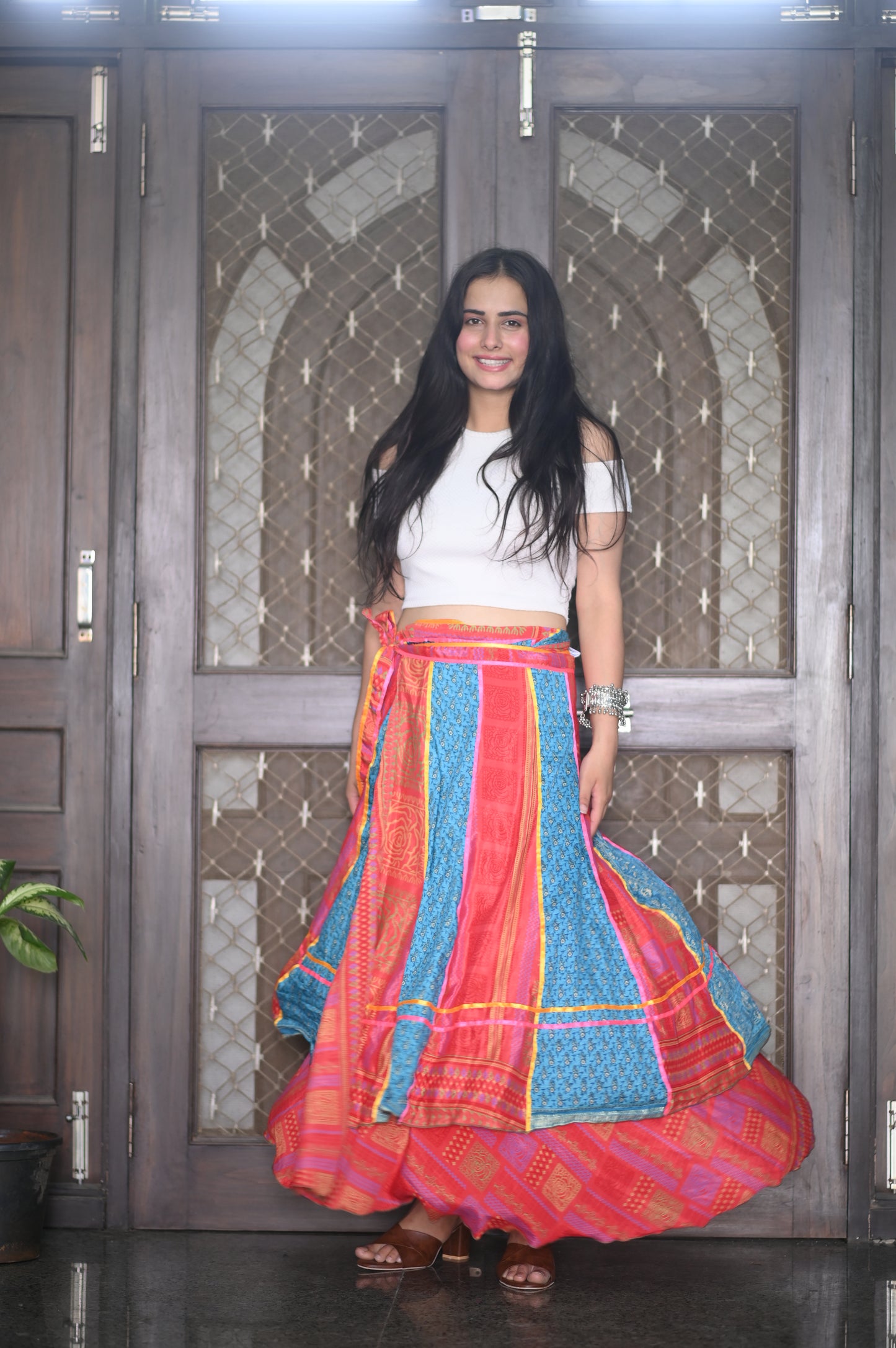 Colorburst Boho Wrap Skirt