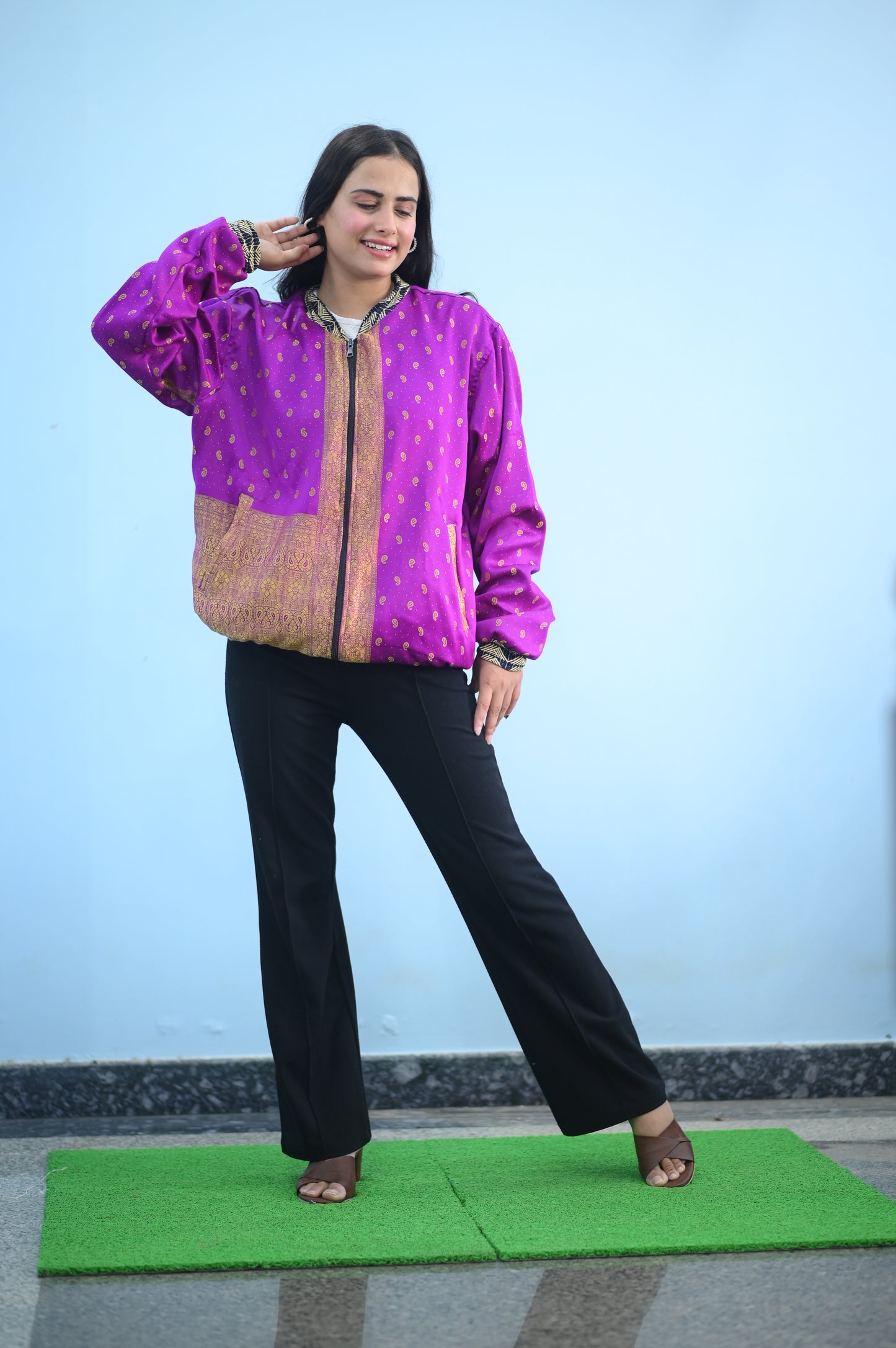 Royal Boho Silk Jacket