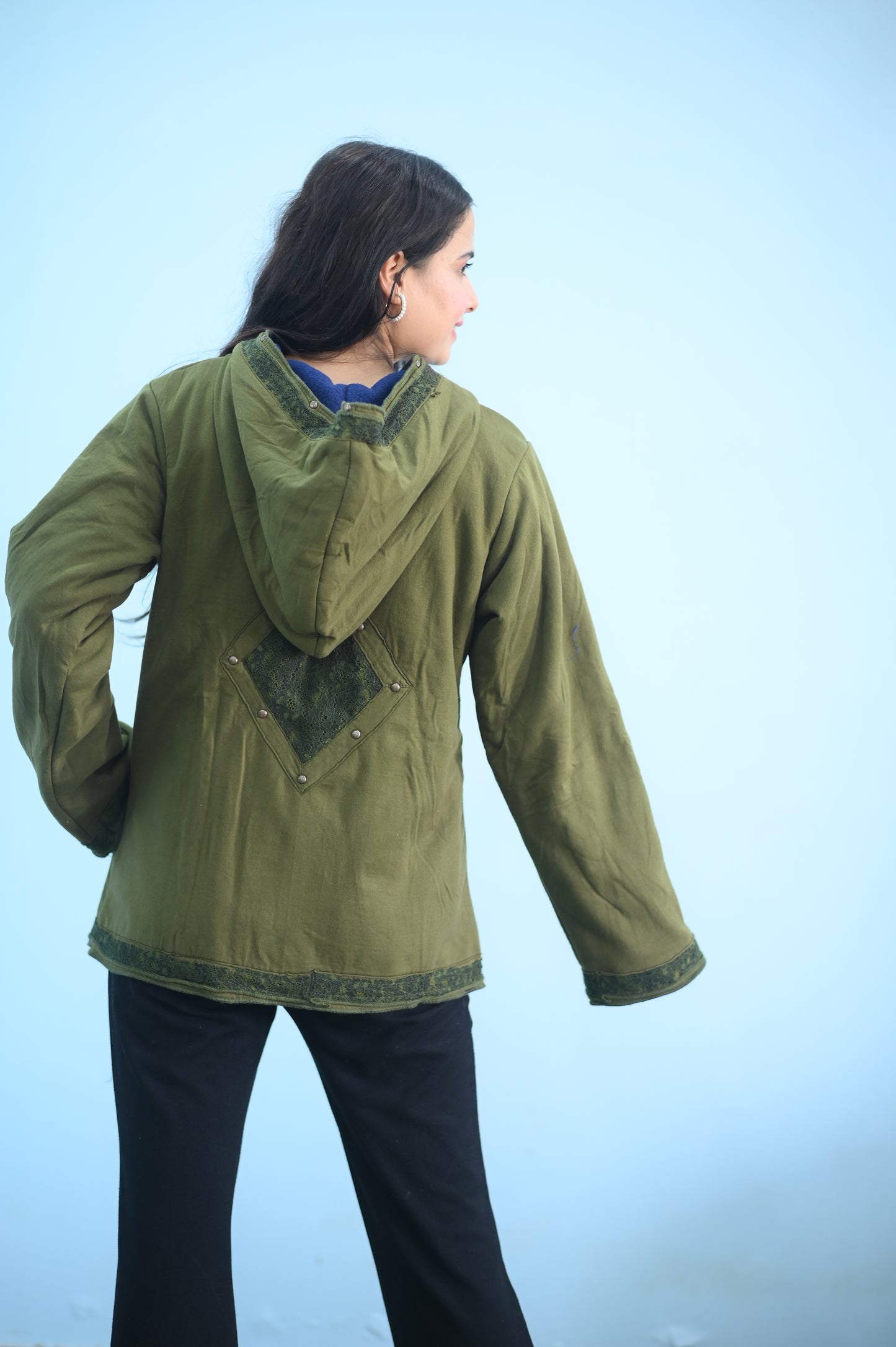 Olive Green Hoodie Jacket
