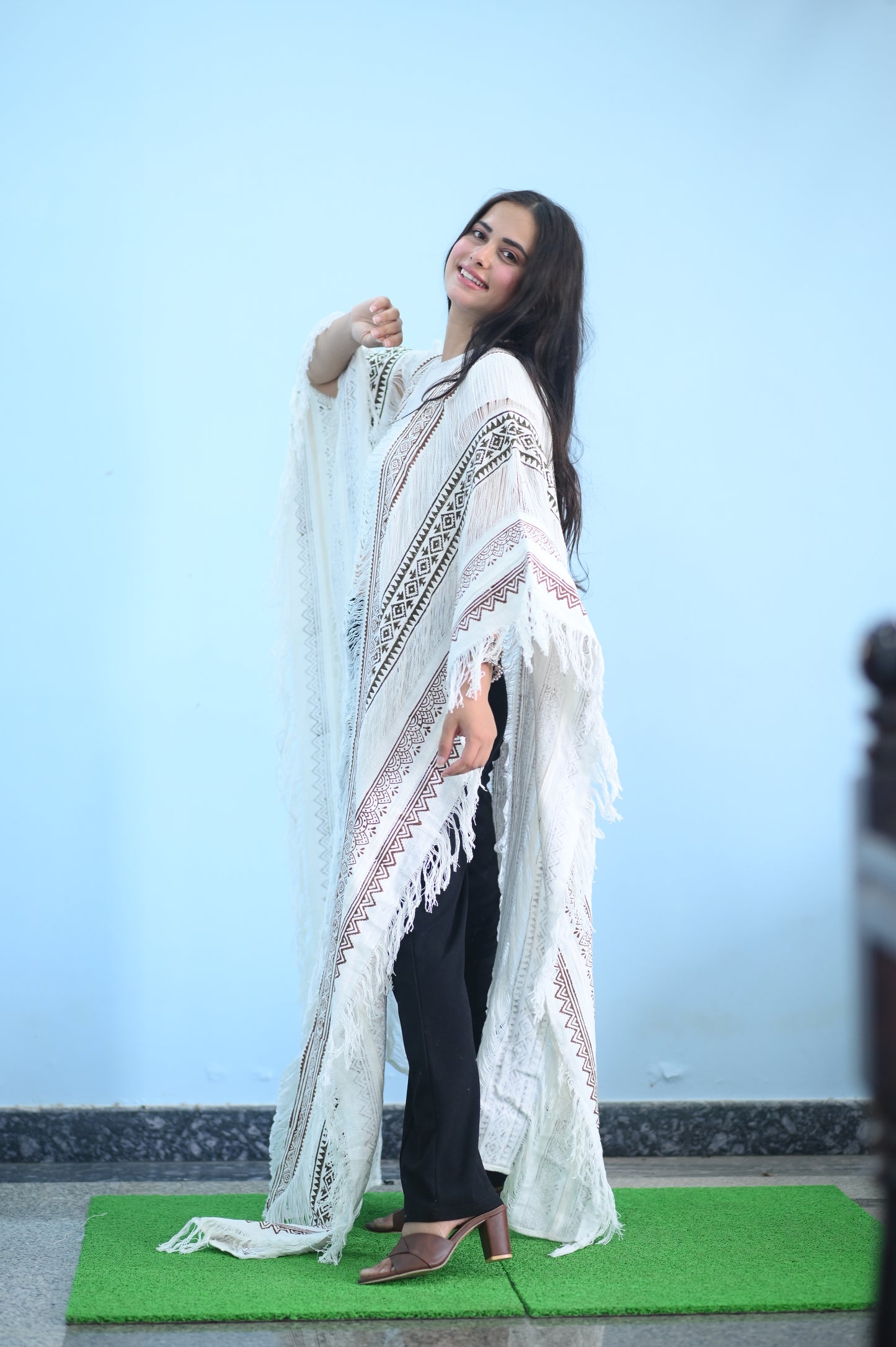 White Longline Shrug