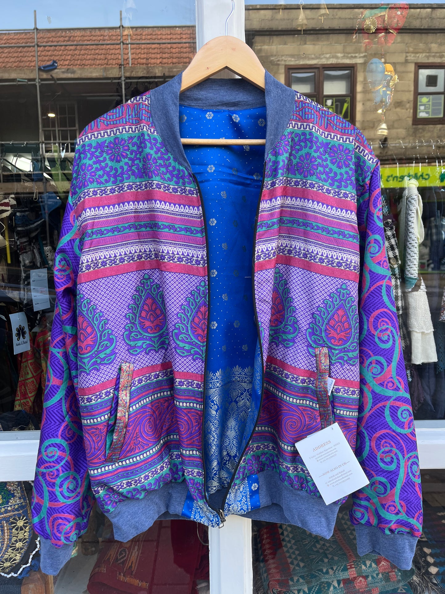 Blue Reversible Unisex Silk Jacket ✨