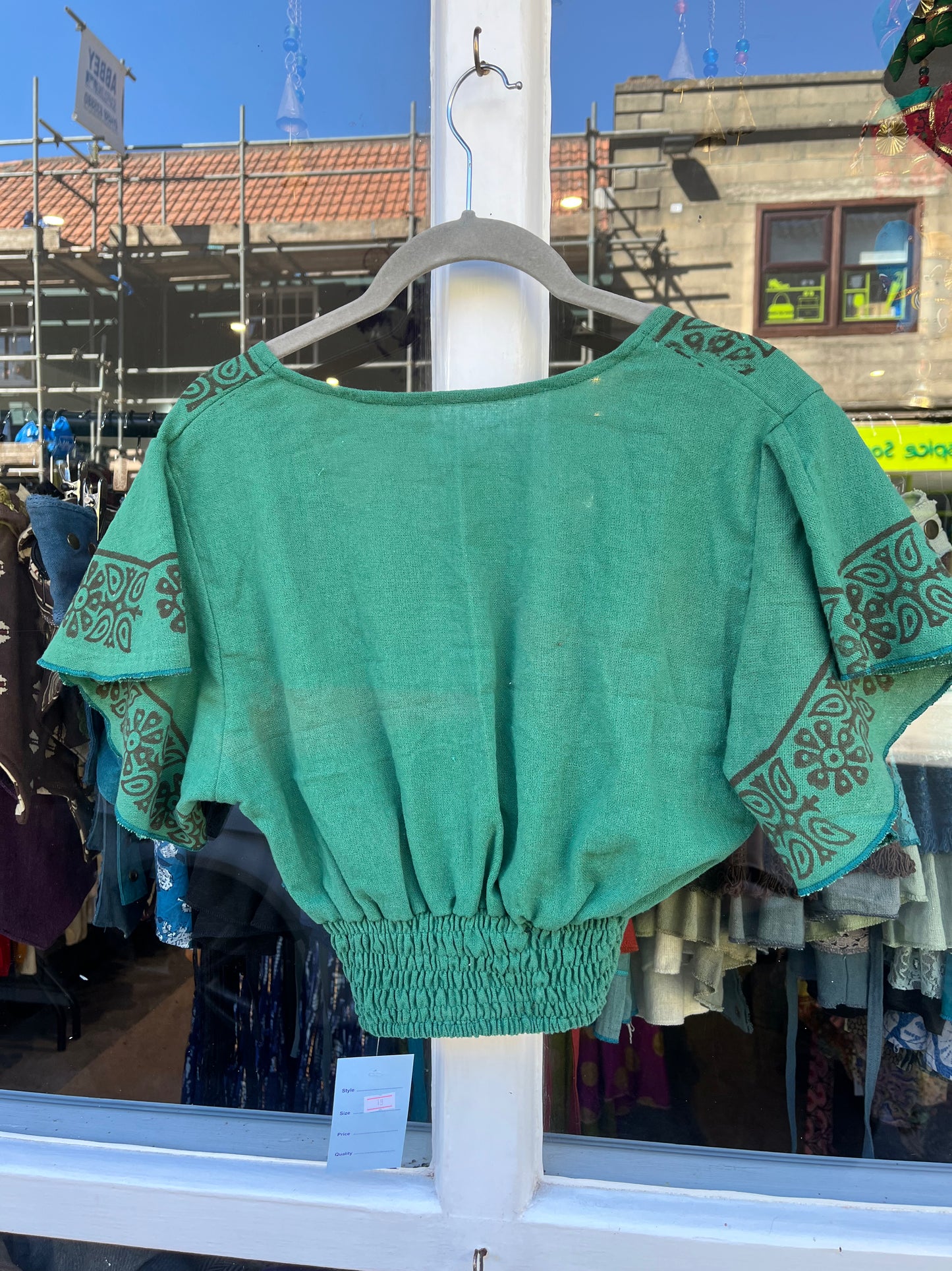 Block Print Princess Top - Emerald