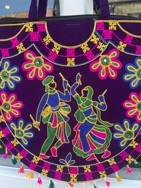Indian Velvet Embroidered Bag