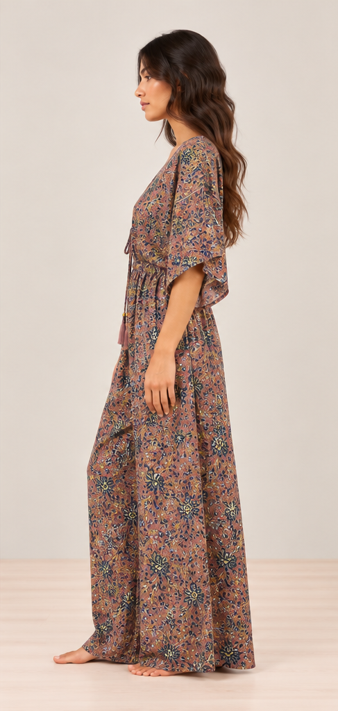 Pink Floral Wide-Leg Jumpsuit