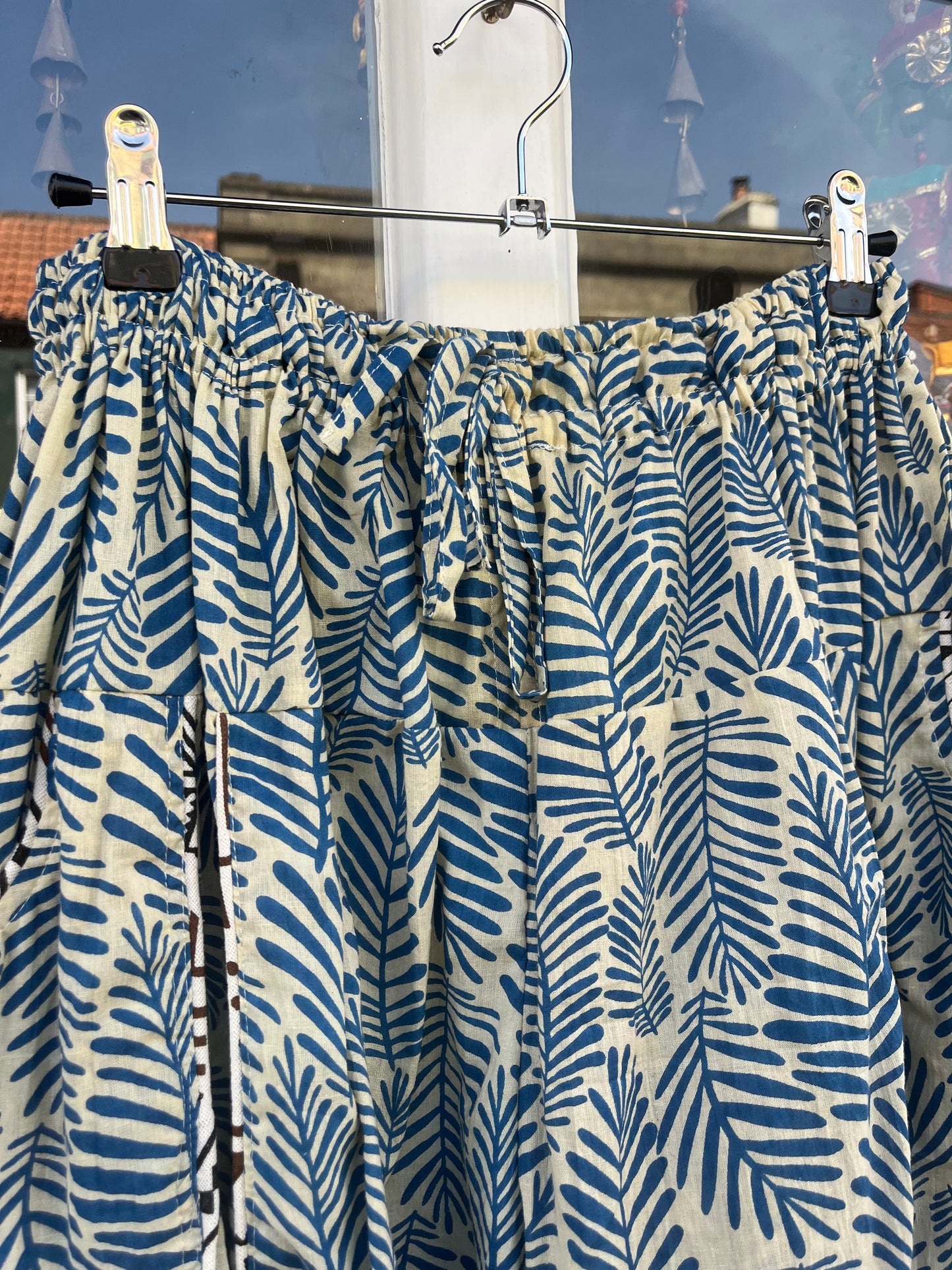 Palm Blue Harem Pants