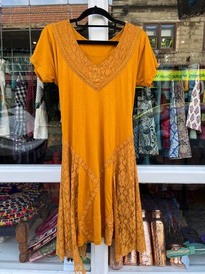 Mustard Pixie Mini Dress