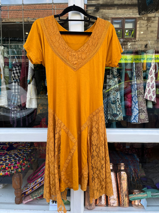 Mustard Pixie Mini Dress