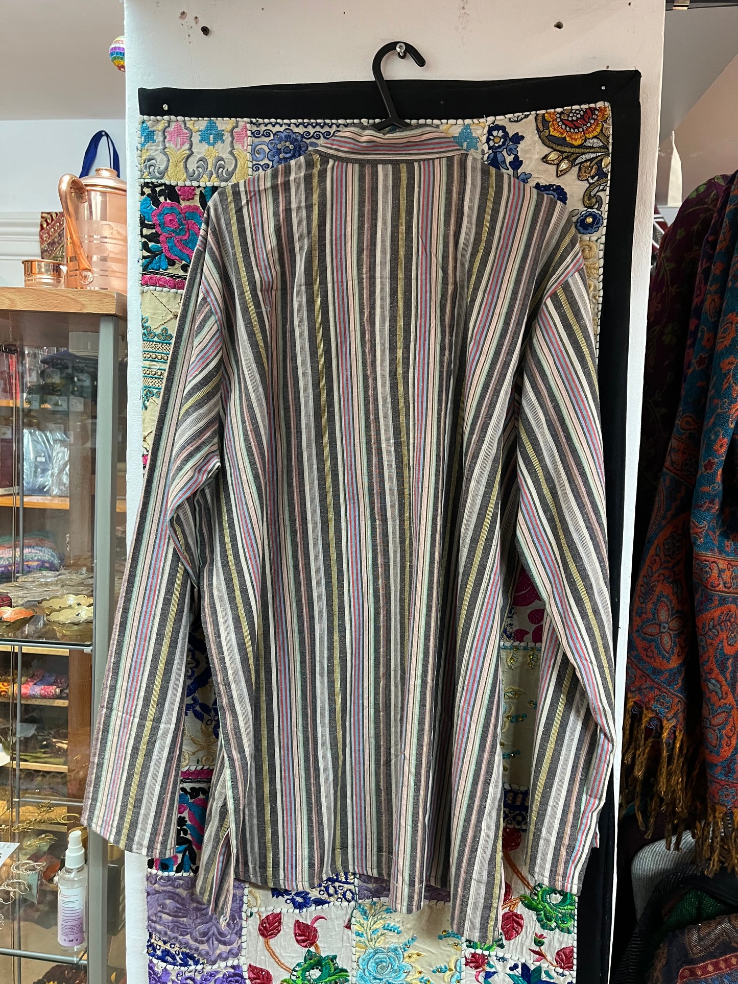 Neutral Tones - Stripe Cotton Men’s Kurta-Style Top