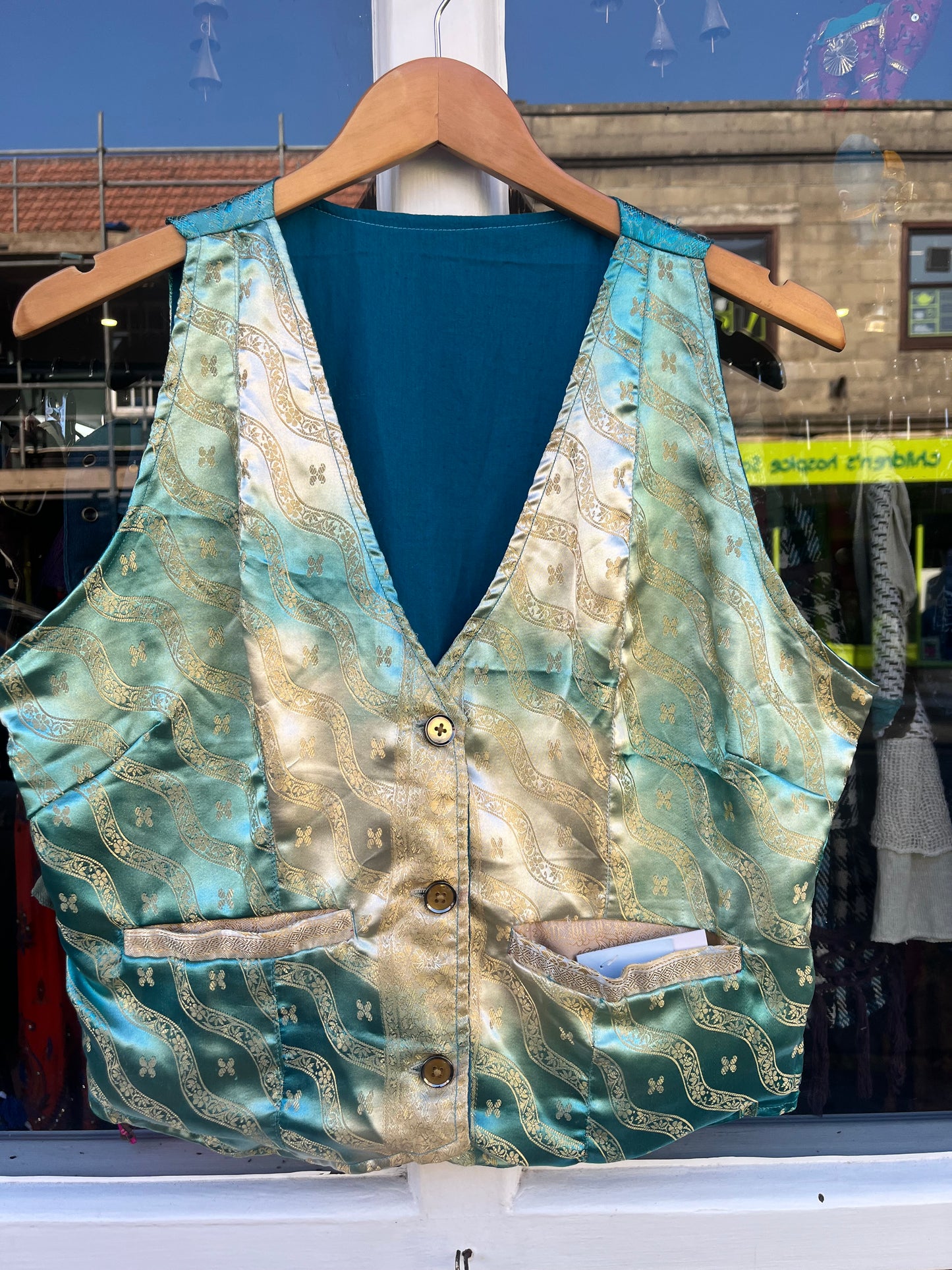 Riptide OOAK Sari Waistcoat