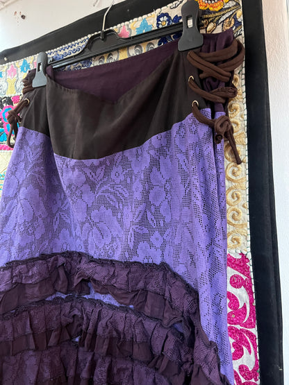Waterfall Lace Purple Skirt