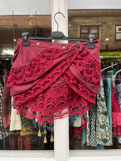 Berry Pixie Mini Skirt