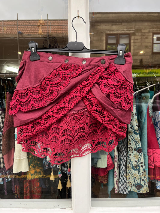 Berry Pixie Mini Skirt