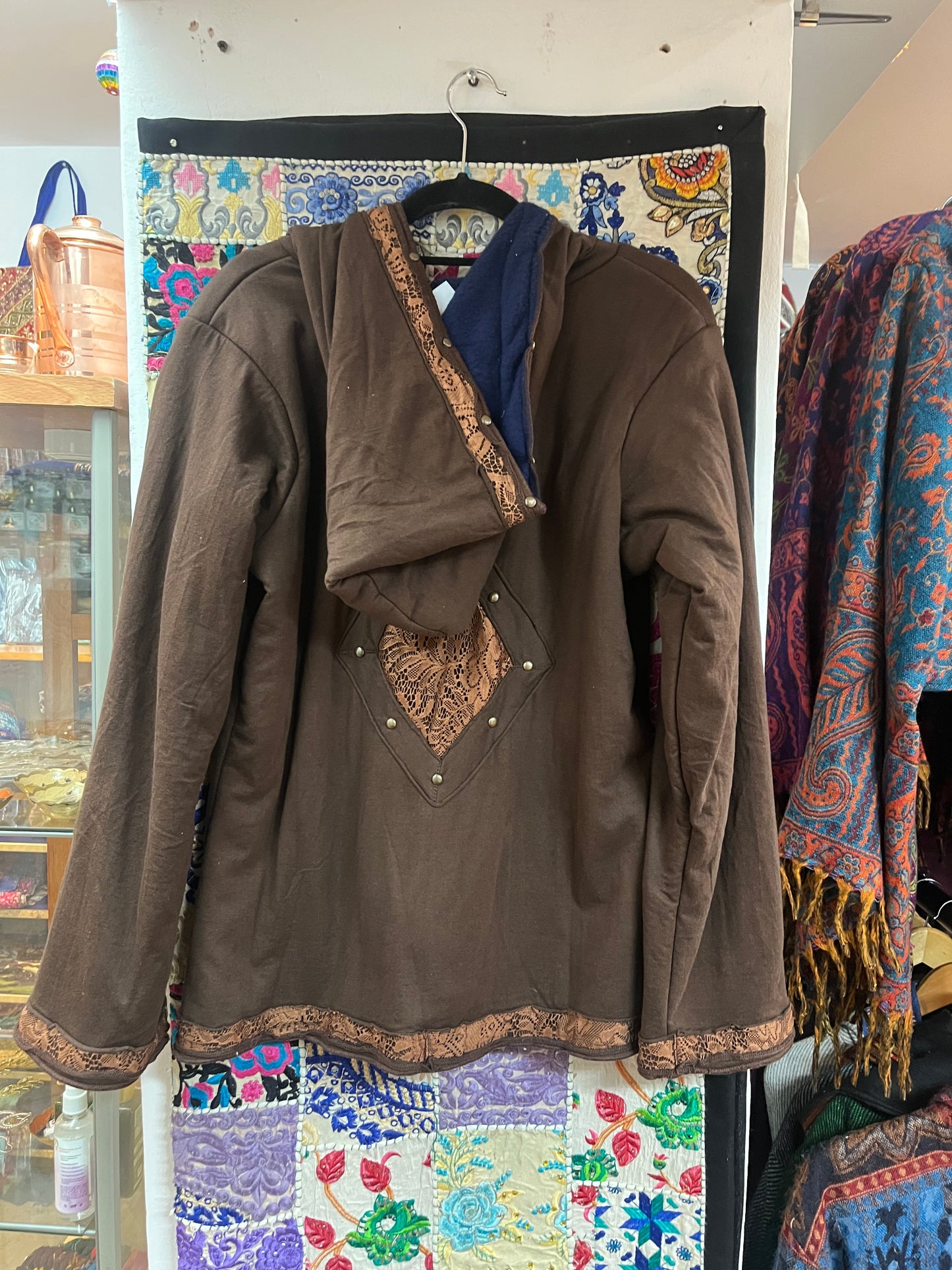 Brown Lace Fairy Fleece Lined Jacket 🧚🏽‍♀️