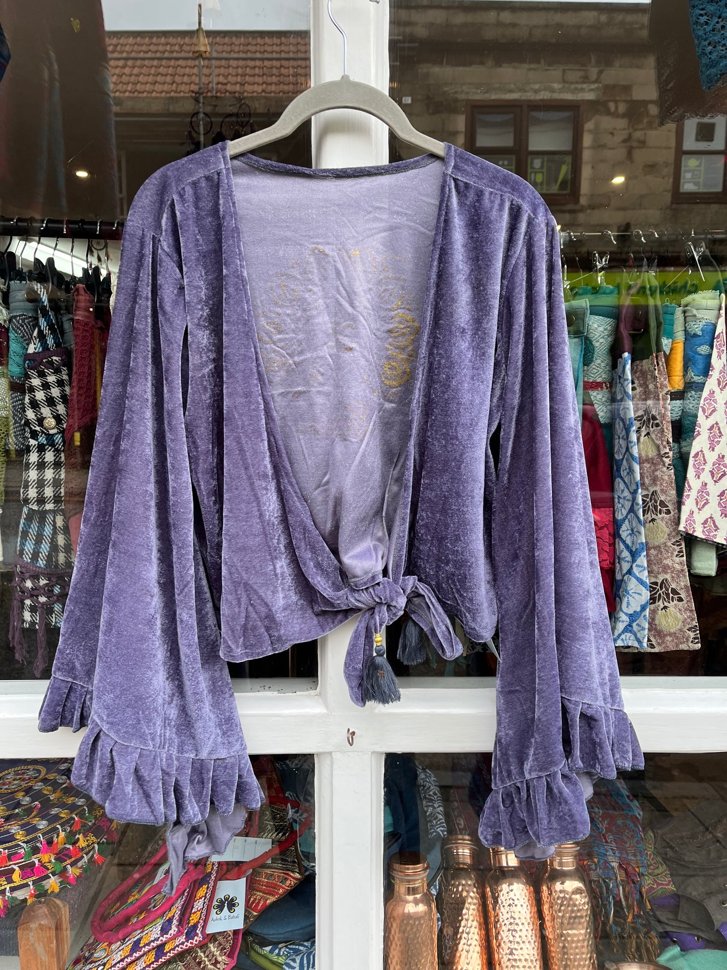 Om Motif - Velvet Wrap Top