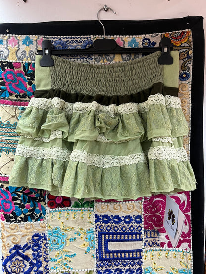 Green Fairycore Ra-Ra Mini Skirt 🌿🧚‍♀️
