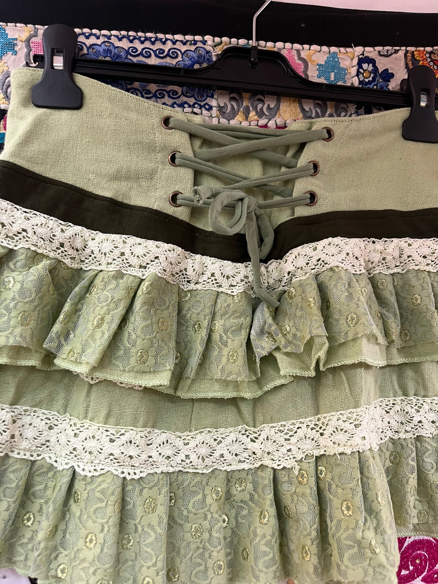 Green Fairycore Ra-Ra Mini Skirt 🌿🧚‍♀️