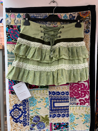 Green Fairycore Ra-Ra Mini Skirt 🌿🧚‍♀️