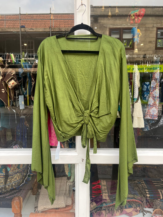 Leaf Lightweight Cotton Tie Top