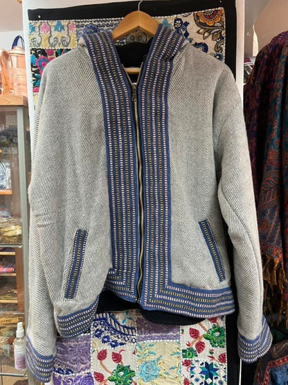 Grey Fleece Lined Unisex Jacket 🩶