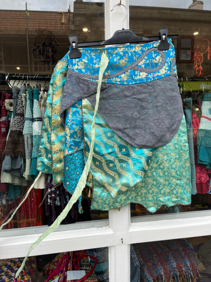 OOAK Larimar Hankie Mini Skirt