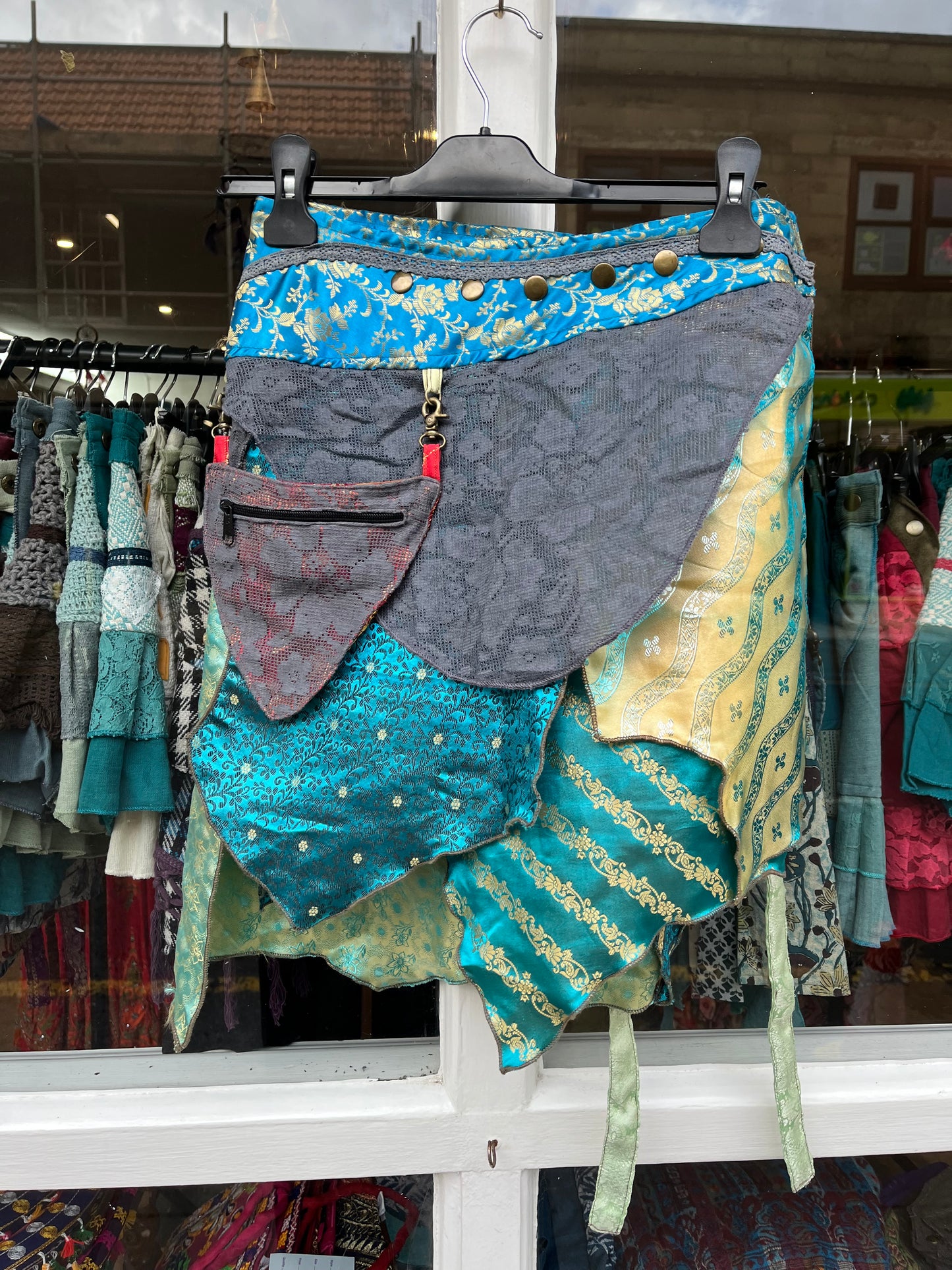 OOAK Larimar Hankie Mini Skirt