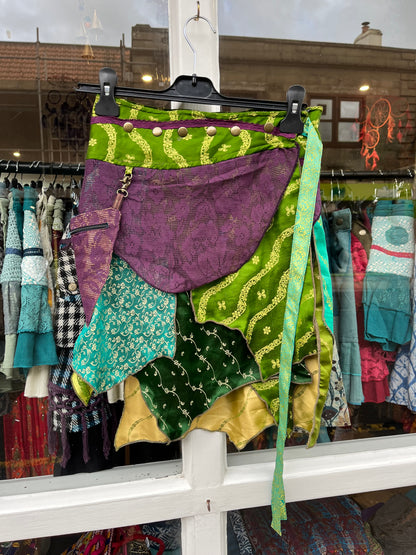 OOAK Jade Hankie Mini Skirt