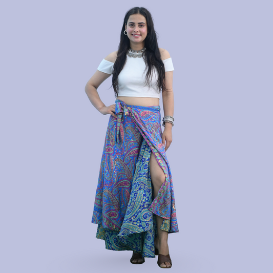 Multicolor Wrap Skirt