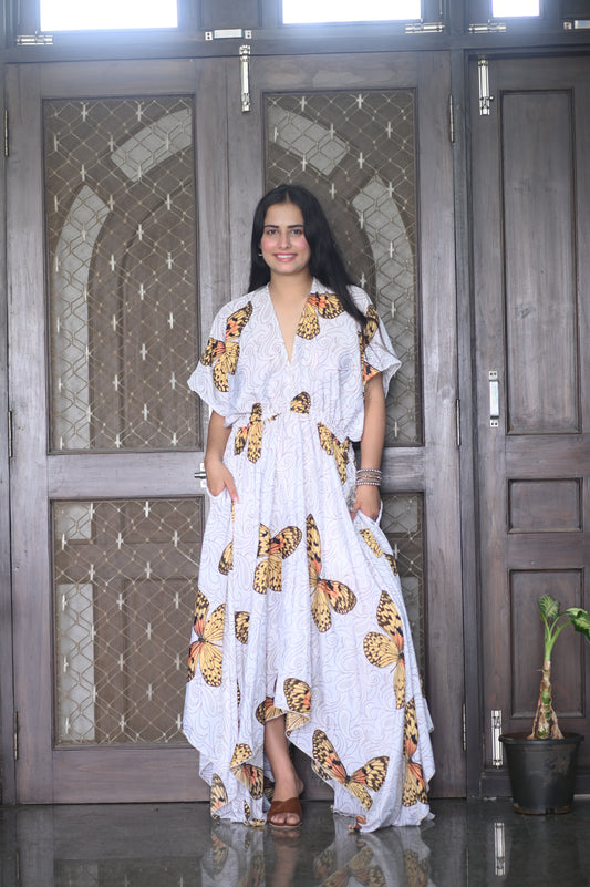 Butterfly Bliss Boho Maxi Dress