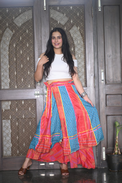 Colorburst Boho Wrap Skirt