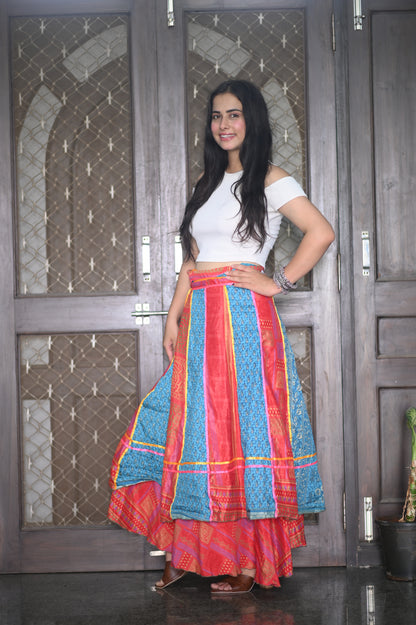 Colorburst Boho Wrap Skirt