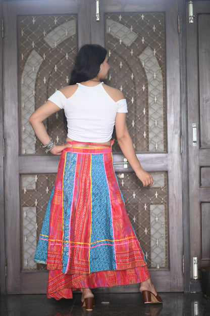 Colorburst Boho Wrap Skirt