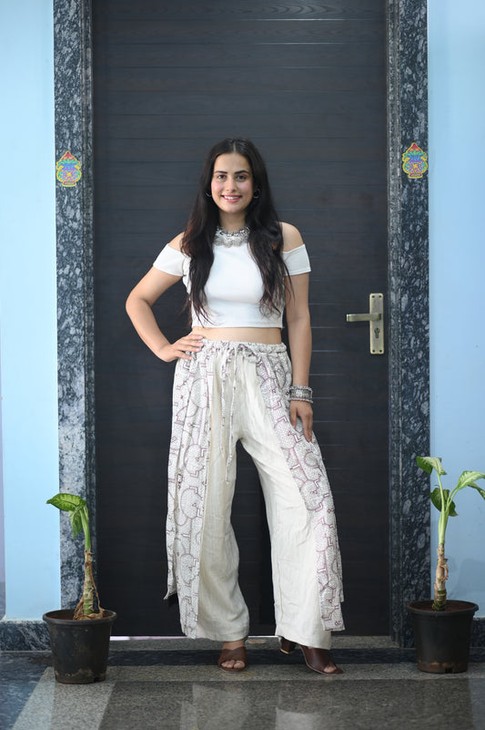 Cream Boho Pants