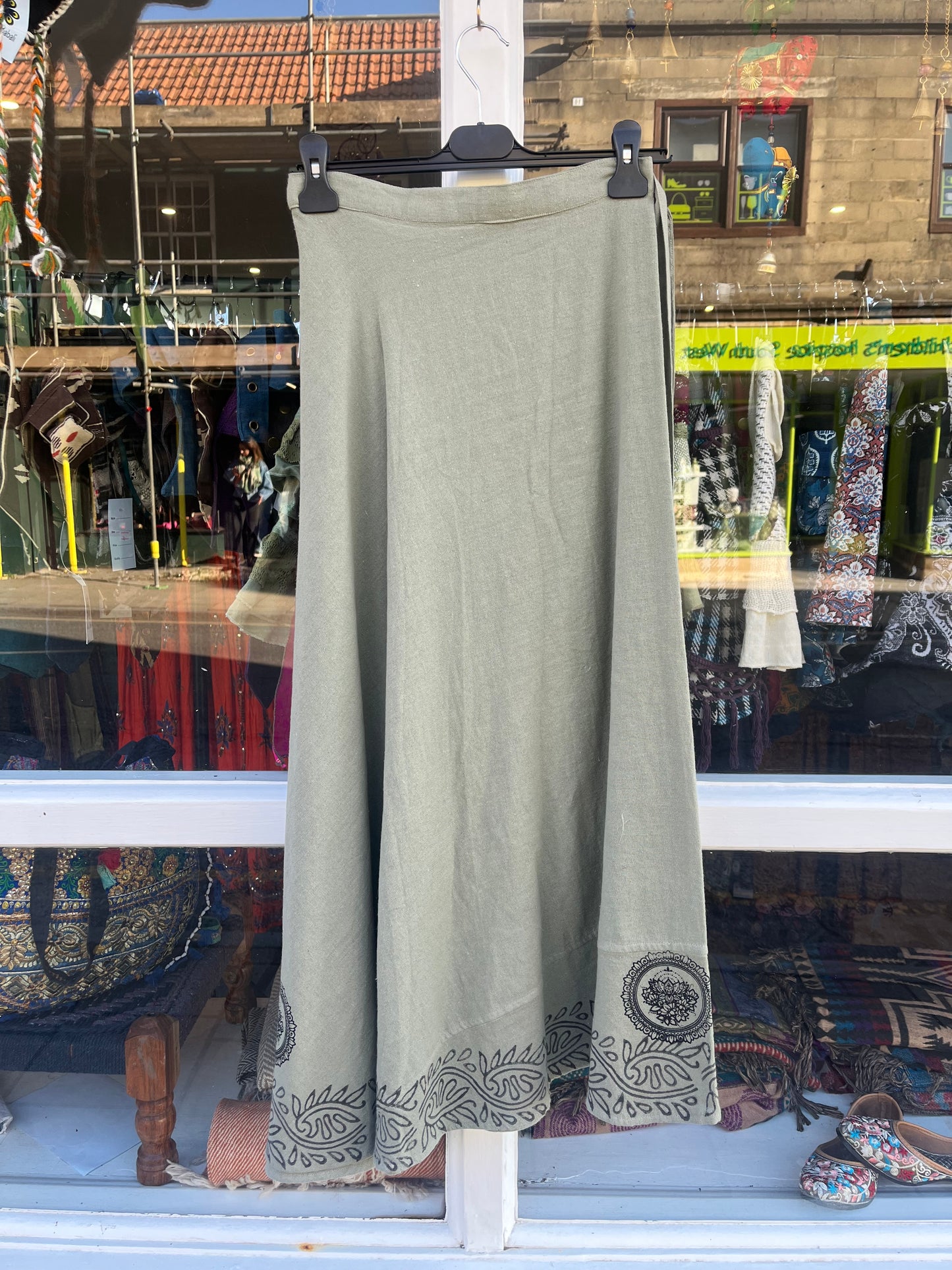 Sage Hemp Wrap Skirt