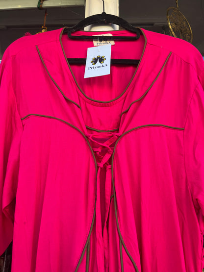 Raspberry Maid Marion Maxi Dress