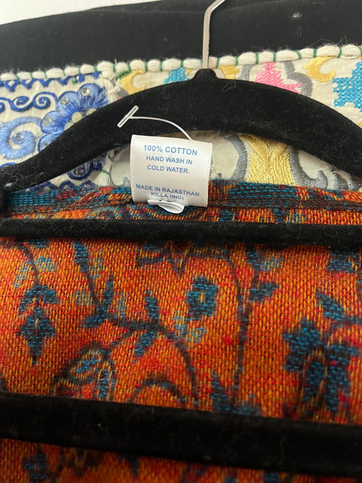 Teal & Rust Paisley Tie-Front / Wrap Top 🧡