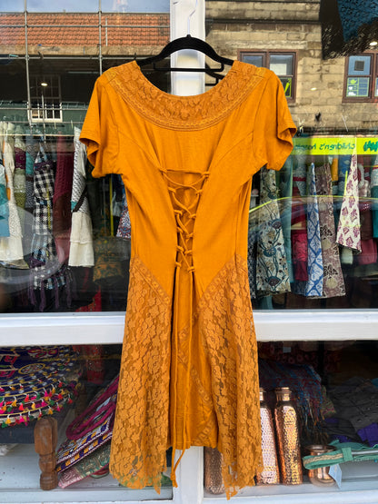 Mustard Pixie Mini Dress