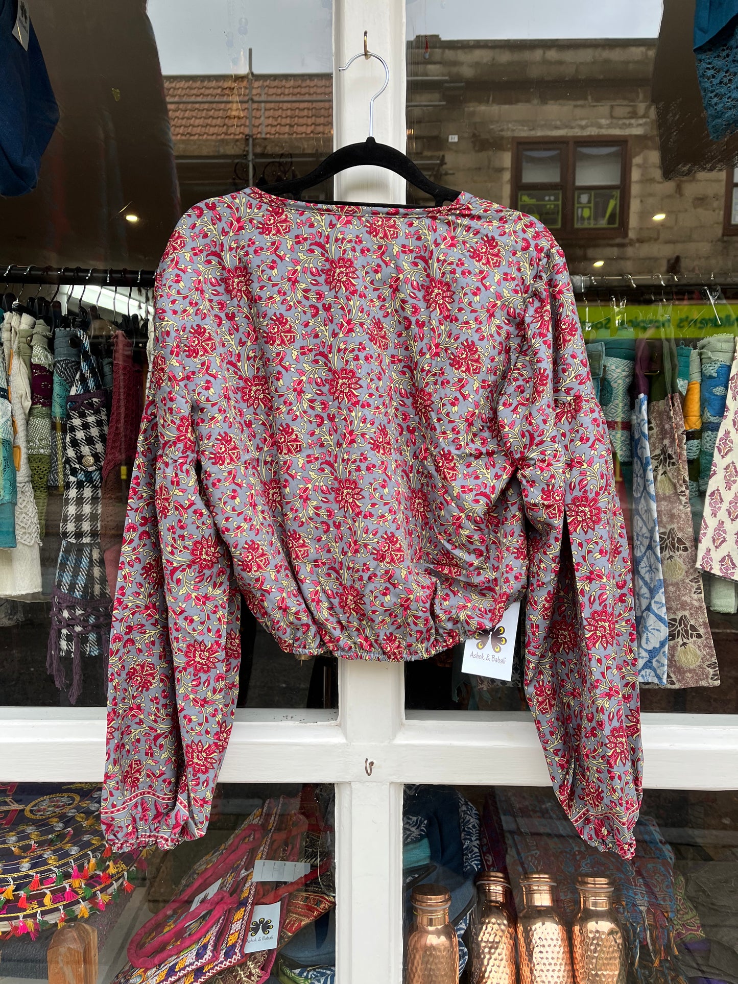 Floral Silky Medieval Top