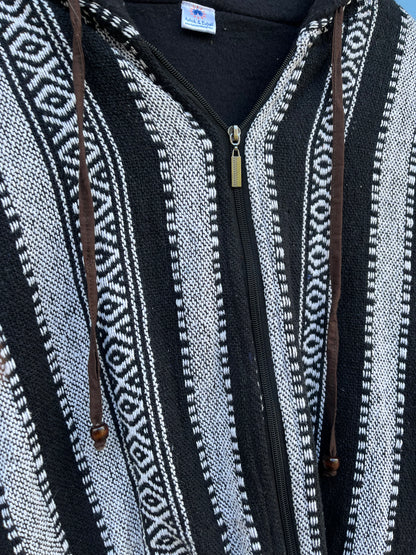Monochrome Geometric Fleece Jacket