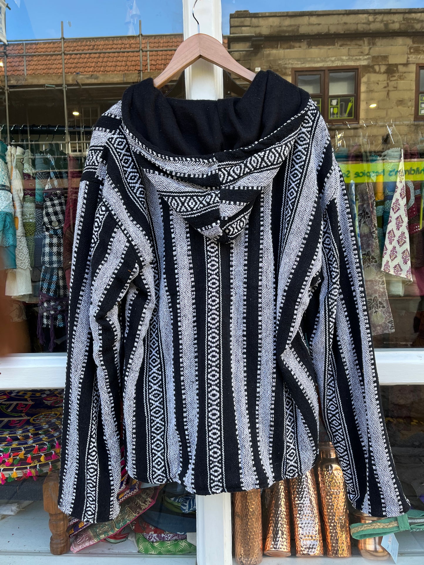 Monochrome Geometric Fleece Jacket