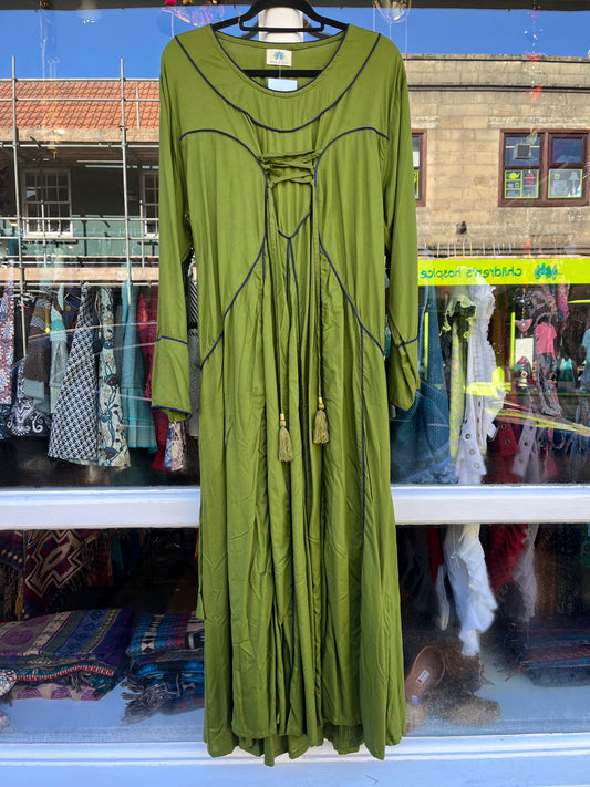 Olive Maid Marion Maxi Dress