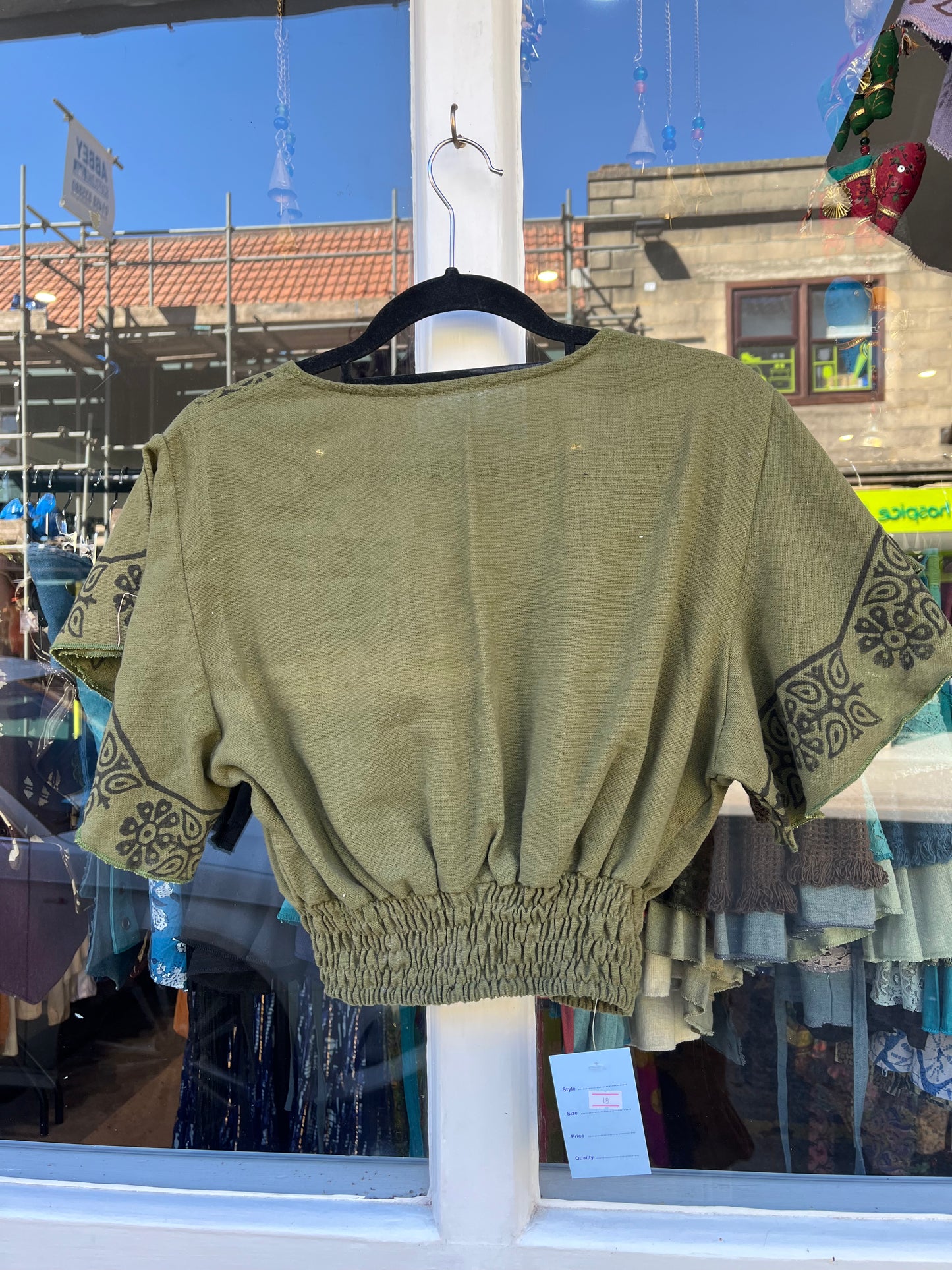 Block Print Princess Top - Forest