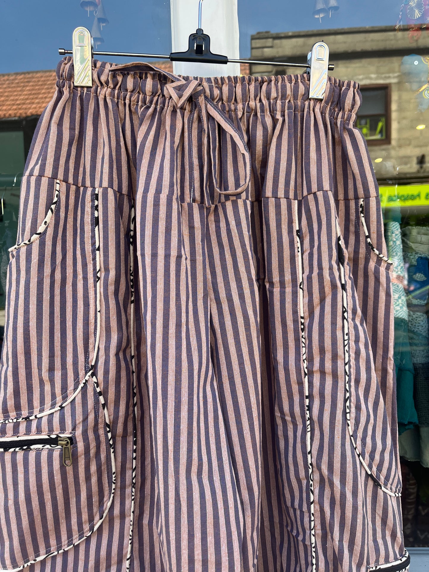 Pirate Stripe Brown Harem Pants