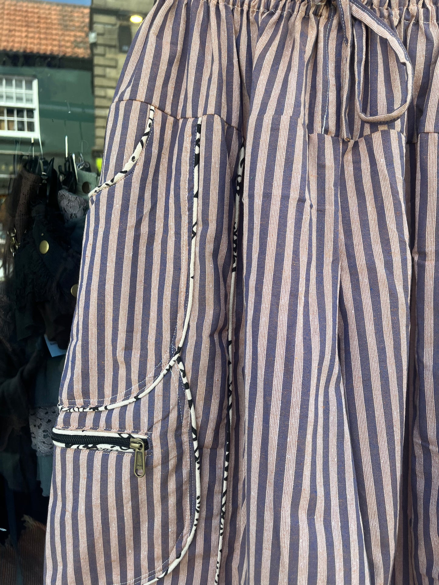Pirate Stripe Brown Harem Pants