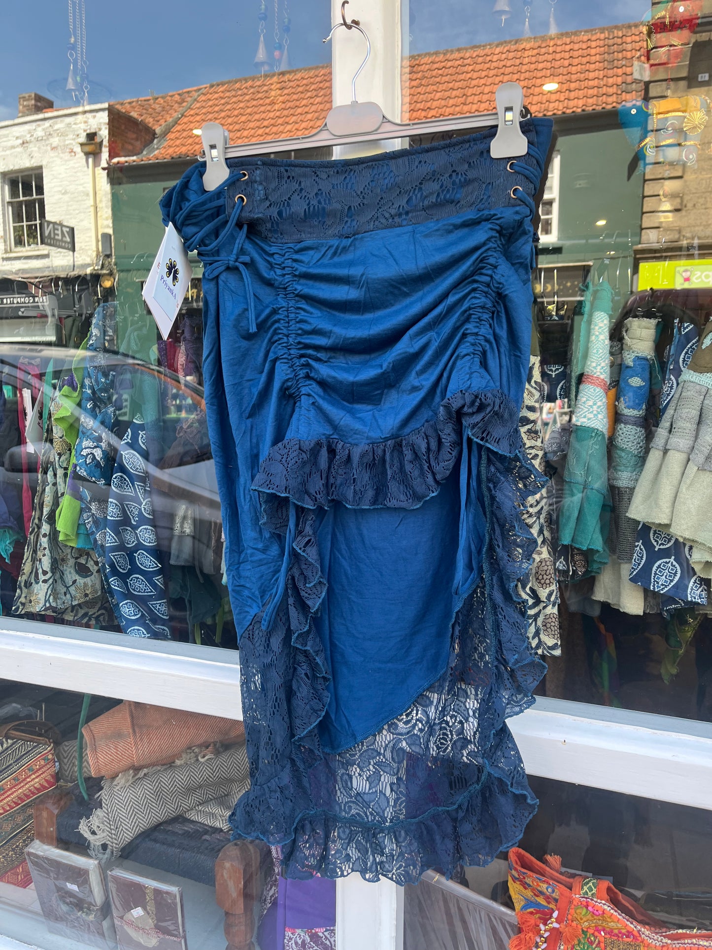 Azure Blue Waterfall Pixie Mini Skirt
