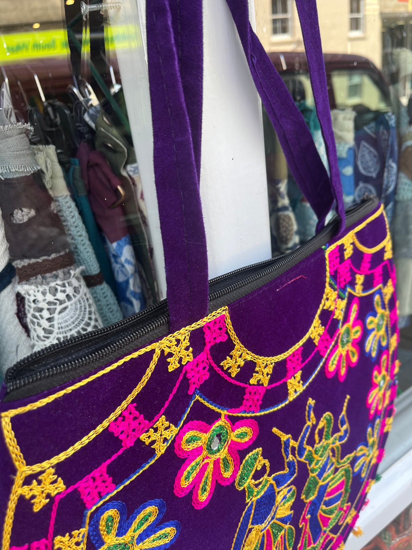 Indian Velvet Embroidered Bag