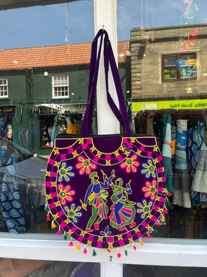 Indian Velvet Embroidered Bag