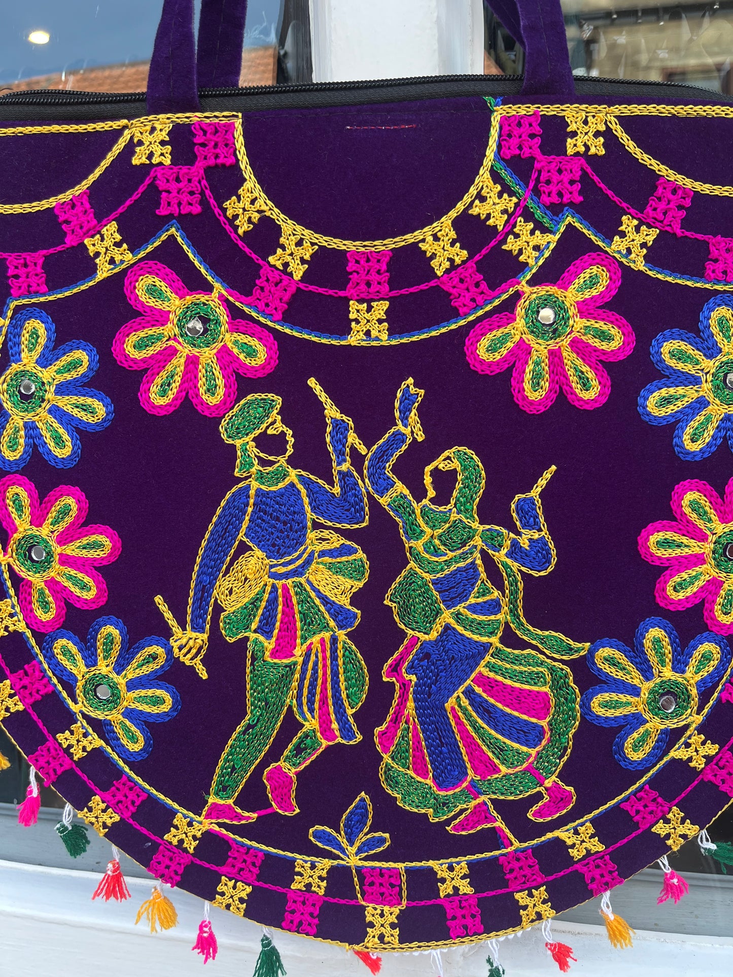 Indian Velvet Embroidered Bag