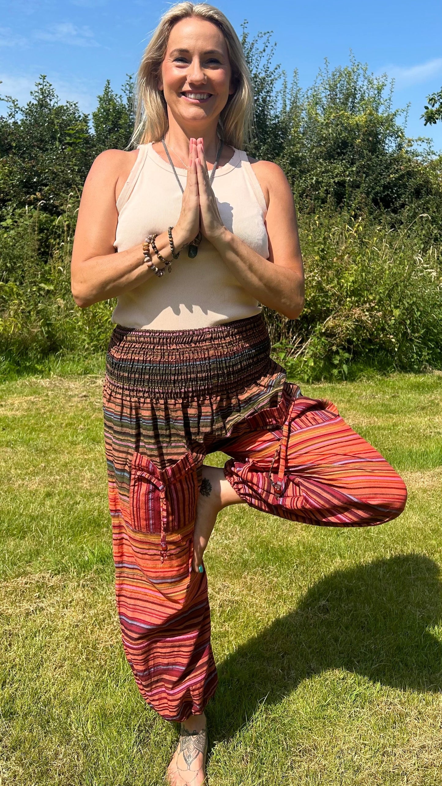 Harem Cotton Stripe Pants